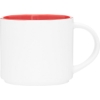 Promotional 16 oz Monaco Mug - Matte White Matte Storm Gray/Gloss Orange 20601-G