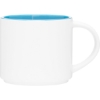Promotional 16 oz Monaco Mug - Matte White Matte Storm Gray/Gloss Sky 20601-G