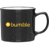 Custom 12 oz Cambria Mug Black Out/White In with Logo 28701-G