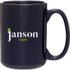 Custom 15 oz Grande Mug Cobalt Blue with Logo 320-G