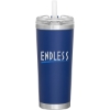 Custom 24 oz Brooklyn Matte Blue with Logo 93444-G