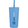 Custom 20 oz Parade Matte Cornflower Aqua with Logo 941571-G