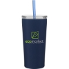 Custom 24 oz H2go Reef Matte Constellation Blue with Logo 953501-G