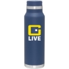 Custom 25 oz H2go Voyager Matte Constellation Blue with Logo 962212-G